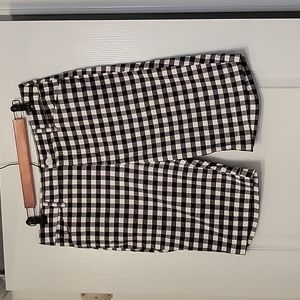 St John's Bay Checkered Bermuda Shorts - size 12 -EUC
